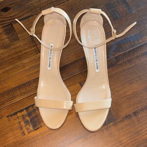 Manolo Blahnik Cream Beige Heels